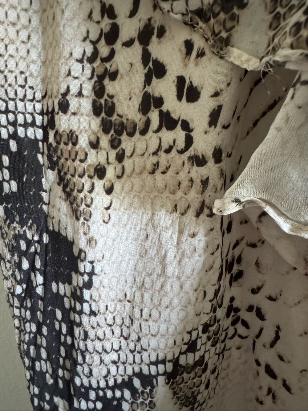 Haute Hippie Silk Snake-Print Ruffle Slip Midi Dress size Large - Picture 10 of 14
